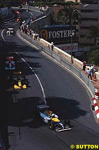 Alain Prost leading the 1993 Monaco GP