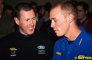 Colin McRae and Richard Burns at Rally GB in 2001