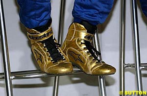 Makinen's special golden boots