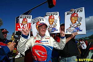 Greg Murphy celebrates after another Pukekohe victory