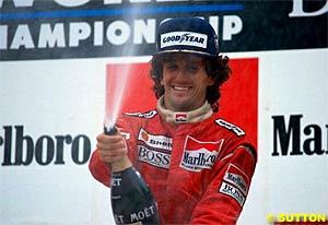 Alain Prost at Belgian Grand Prix, Spa-Francorchamps, 17 May 1987