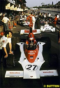 Andretti at the Spanish Grand Prix in 1975