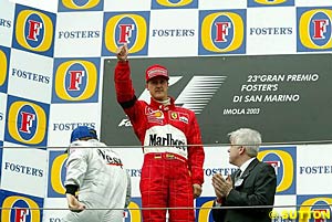 A Sad Schumacher waves to the crowd