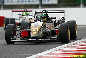 Alan van der Merwe on his way to the first of two victories at Spa