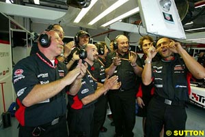 Enthusiasm from the Minardi team