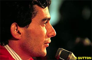 Senna meets the press in Adelaide 1989