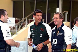 Mark Webber and Team Manager Dickie Stanford