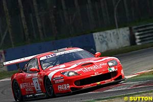 A Ferrari 550 Maranello very similar to the one Colin McRae will race at Le Mans