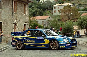 Former Formula One driver and tester Stephane Sarrazin starred in Corsica, scoring points and finishing just one place behind Petter Solberg