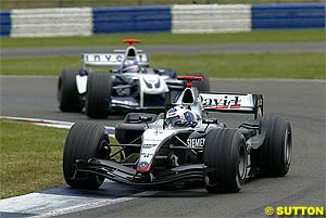 Coulthard could not match Raikkonen's pace