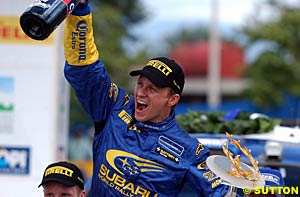 An ecstatic Petter Solberg