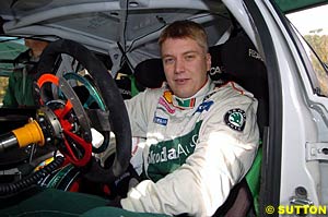 Toni Gardemeister, seen here in a Skoda during 2004, will drive for Ford in 2005
