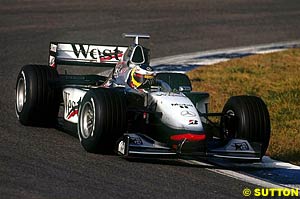 Nick Heidfeld tests the McLaren-Mercedes MP4-13