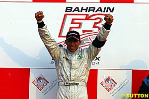 Bahrain Super Prix winner Lewis Hamilton