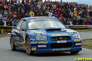 Stephane Sarrazin on the Rally of Catalunya, where he finished fourth to beat factory Subaru driver, 2003 World Rally Champion Petter Solberg