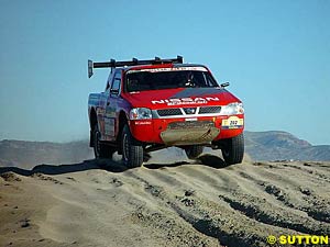 Colin McRae's Nissan on the 2004 Dakar