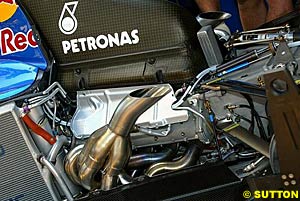 Sauber's Petronas Ferrari engine