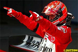 Schumacher won for the sixth time this year