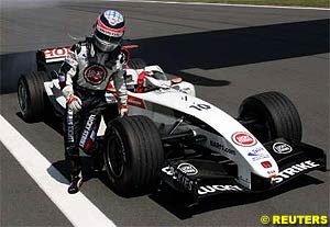 Sato shone, until he retired with a broken engine