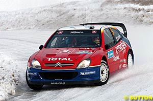 Sebastien Loeb on his way to an historic victory in Sweden