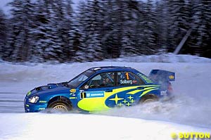Petter Solberg scored his first podium of the season as he attempts to defend his title