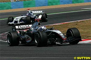 Coulthard finished sixth with the new McLaren