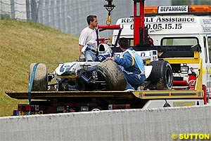 Montoya crashed heavily on Friday