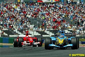 Alonso leads Schumacher
