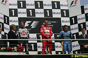 Jenson Button, Michael Schumacher, Fernando Alonso