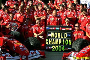 Ferrari celebrate the World Constructor's Championship