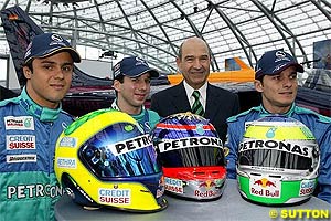 Massa, test driver Jani, Sauber and Fisichella