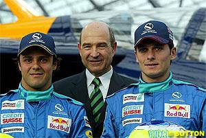 Massa with Sauber and Fisichella