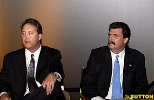 NASCAR chairman and CEO Brian France with NASCAR president Mike Helton