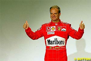 Rubens Barrichello at the F2004 launch