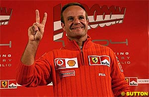 Confident Barrichello, at Ferrari's annual skiing event