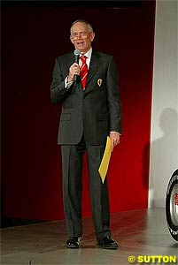 Rory Byrne at the Ferrari launch