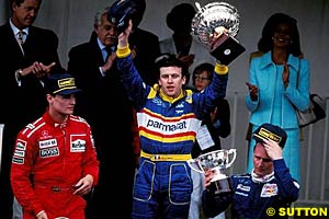 The Champion of the 1996 Monaco Grand Prix, Olivier Panis