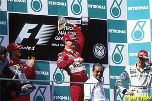 Eddie Irvine wins the 1999 Malaysian GP