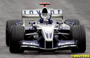 Juan Pablo Montoya wins the Grand Prix of Brazil in his final start for BMW-Williams