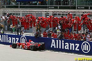 Michael Schumacher wins the Grand Prix of Europe