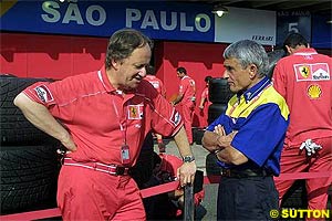Dupasquier with a Ferrari employee