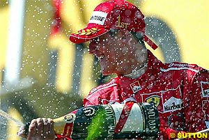 Schumacher scored his fourth win in as many races