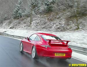 The Porsche 911 GT3 delivers 375bhp and can sprint from 0-60mph in 4.3 seconds