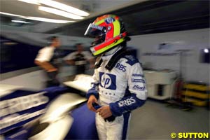 Pizzonia during a Williams test earlier this year