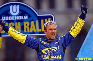 Swedish Rally winner Petter Solberg