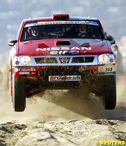 Dakar leader Colin McRae in his Nissan