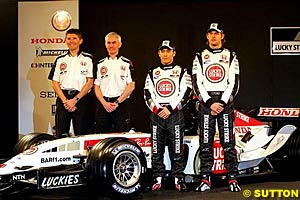 Nick Fry, Geoff Willis, Takuma Sato, Jenson Button