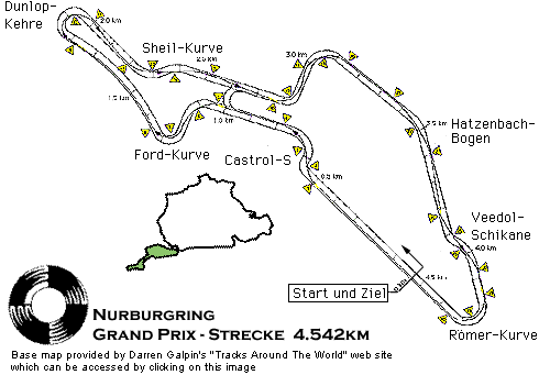 Nurburgring South GP Circuit Track Map