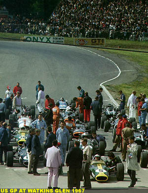 Grid lining up for the 1967 US GP