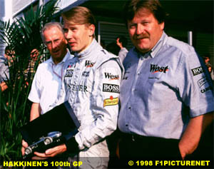 Hakkinen's 100th GP